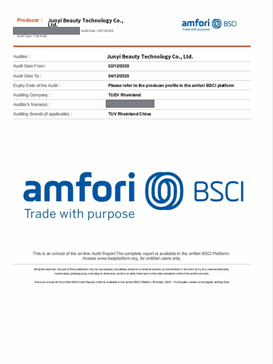 amfori BSCI certificate