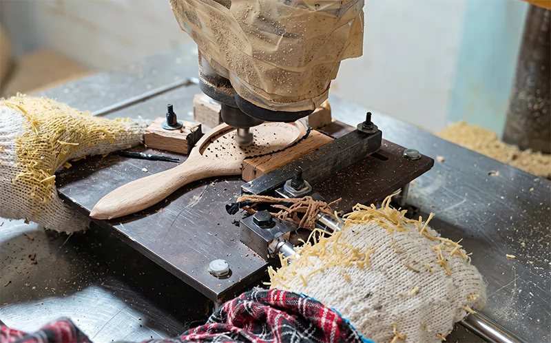Cushion Routing — Wood hair accessories manufacturing