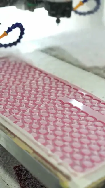Cutting acetate sheet to blanks