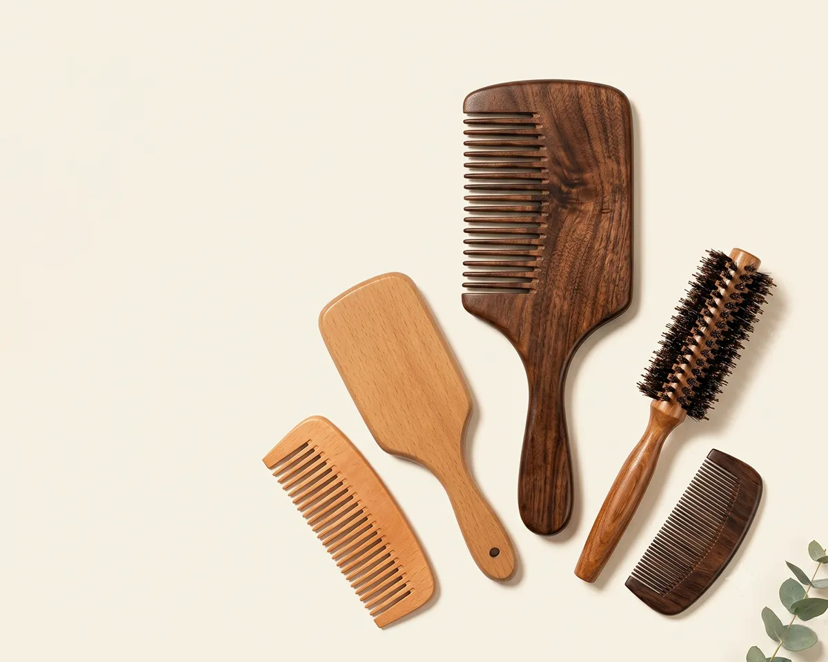 Wooden Hair Combs & Brushes