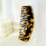 Acetate Curved Dual-Tooth Comb | Tortoiseshell & Pearl OEM - 2