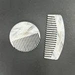Acetate Curved Dual-Tooth Comb | Tortoiseshell & Pearl OEM - 6