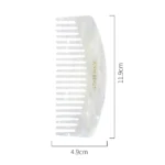 Acetate Curved Dual-Tooth Comb | Tortoiseshell & Pearl OEM - 7