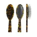 Custom Acetate Cushion Hair Brush Wholesale | Anti-Static Stainless Steel Pin Paddle Brush OEM - 4
