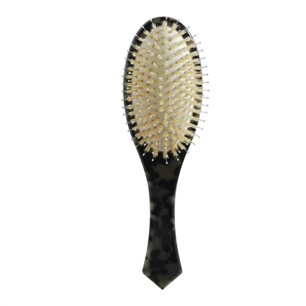 Acetate dual bristle oval cushion hair brush, main product view