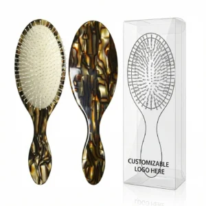Acetate Oval Cushion Brush | Tortoiseshell, Pastel & Pearl OEM — product detail