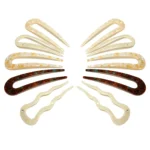 Cellulose Acetate U-Shaped Hair Fork | Tortoiseshell & Pearl OEM - 1