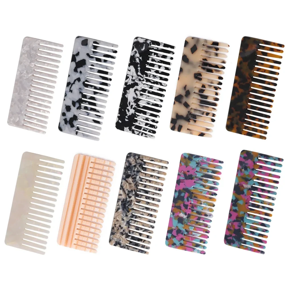 Acetate Wide Tooth Comb | Ten Stock Patterns, One Mould