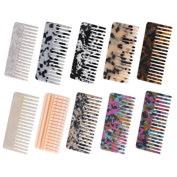 Cellulose acetate wide tooth comb — main all patterns