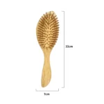 Bamboo Cushion Hair Brush with Wooden Pins | Plastic-Free OEM - 5