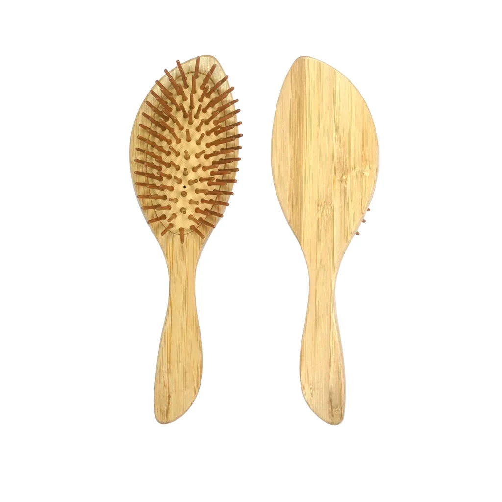 Bamboo Cushion Hair Brush with Wooden Pins | Plastic-Free OEM