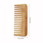 Bamboo Wide Tooth Comb | FSC-Certified Anti-Static OEM - 2