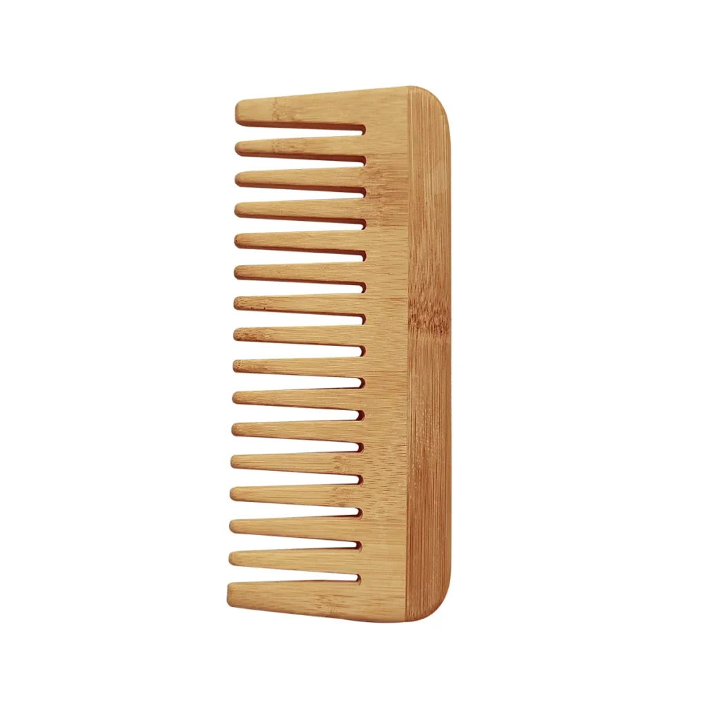Bamboo Wide Tooth Comb | FSC-Certified Anti-Static OEM