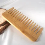Bamboo Wide Tooth Comb | FSC-Certified Anti-Static OEM - 8