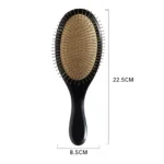 Black Oval Cushion Brush with Steel Pins | Salon OEM Manufacturer - 2