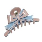 Bow Claw Clip in Layered Acetate | Pastel Two-Tone OEM - 2