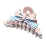 Bow Claw Clip in Layered Acetate | Pastel Two-Tone OEM - 3