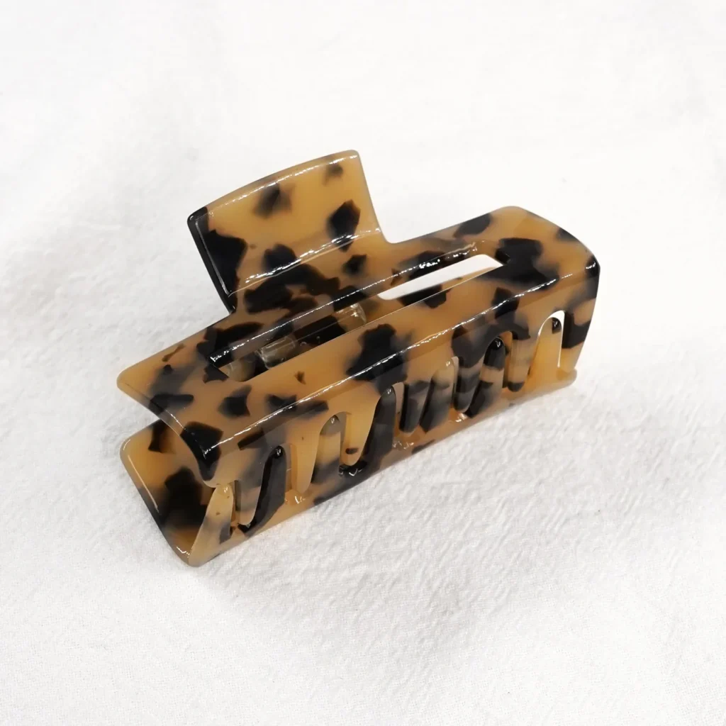 Rectangular Frame Claw Clip | Geometric Acetate OEM