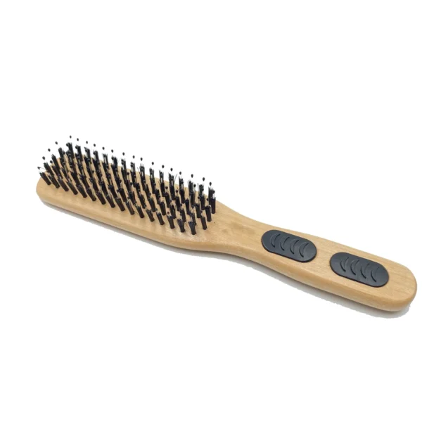 Slim beechwood styling brush with rubber grip, main product view