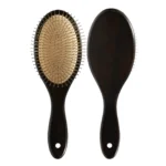 Long Handle Oval Hair Brush 24cm | Schima Wood & Steel Pins - 3