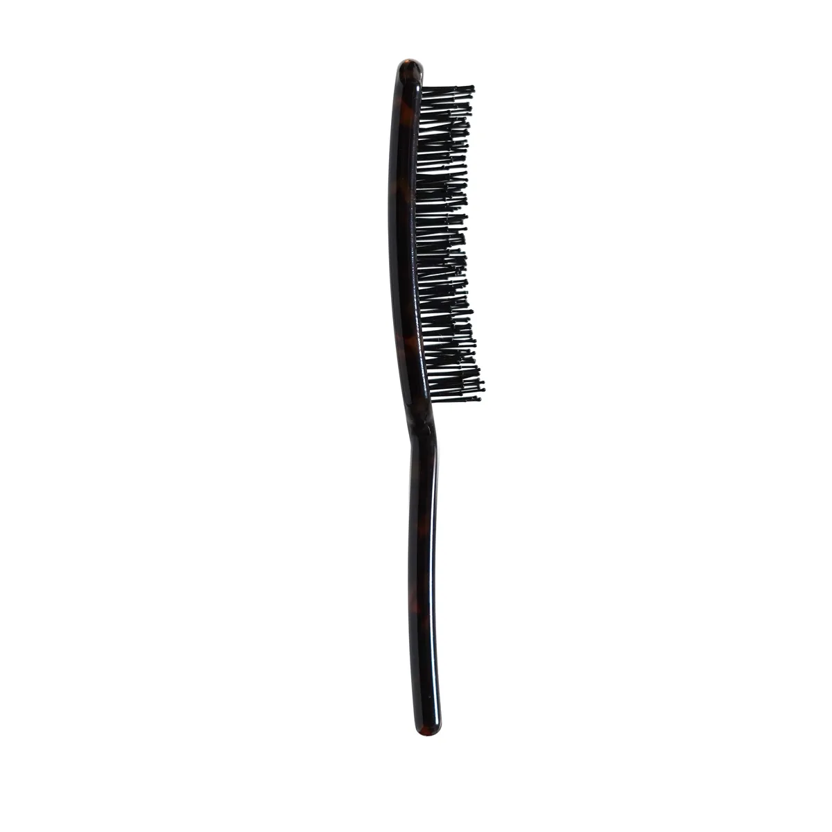 Side profile of the acetate paddle brush showing pin length
