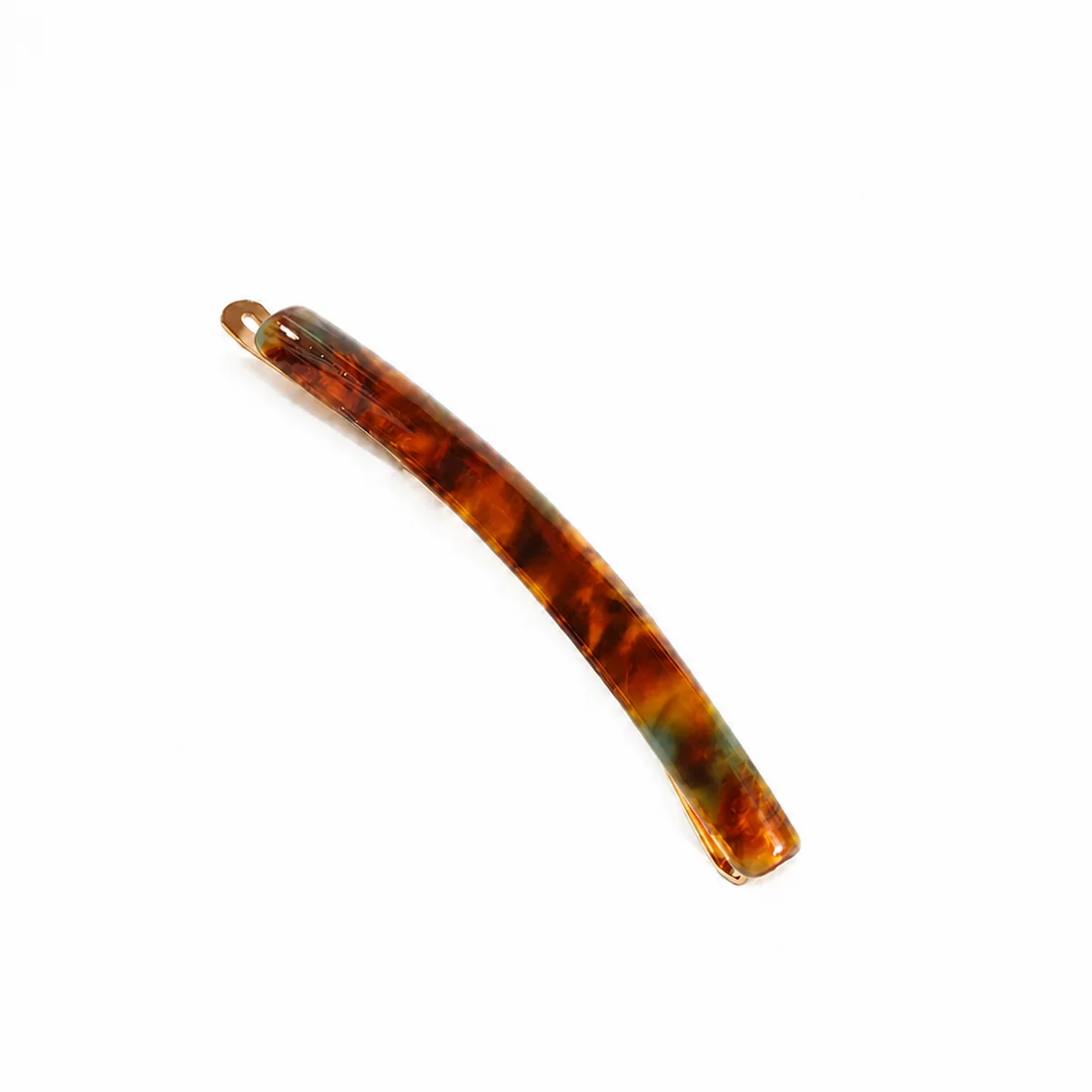 Single coffee tortoiseshell 9cm acetate bar barrette
