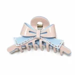 Bow Claw Clip in Layered Acetate | Pastel Two-Tone OEM - 1