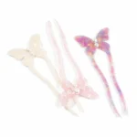 Butterfly Hair Fork 14.9cm | Pearl-Set Acetate, Three Colourways - 5