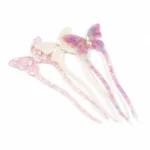 Butterfly Hair Fork 14.9cm | Pearl-Set Acetate, Three Colourways - 6