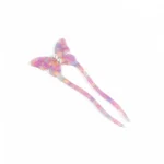 Butterfly Hair Fork 14.9cm | Pearl-Set Acetate, Three Colourways - 7