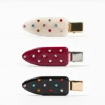 Crystal-Set Duckbill Clip 5.9cm | Hand-Set Stones on Acetate - 17