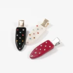 Crystal-Set Duckbill Clip 5.9cm | Hand-Set Stones on Acetate - 10