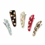 Daisy Acetate Snap Clip 5.6cm | Eight Colourways, Applied Flowers - 5