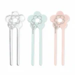 Flower Crystal Hair Fork 13cm | Pavé-Set Acetate, Three Colourways - 1
