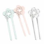 Flower Crystal Hair Fork 13cm | Pavé-Set Acetate, Three Colourways - 2