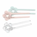 Flower Crystal Hair Fork 13cm | Pavé-Set Acetate, Three Colourways - 3