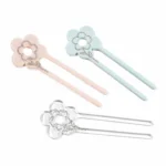 Flower Crystal Hair Fork 13cm | Pavé-Set Acetate, Three Colourways - 4