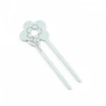 Flower Crystal Hair Fork 13cm | Pavé-Set Acetate, Three Colourways - 9