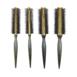 Gold Vented Round Brush | Wooden Handle, Four Barrel Sizes OEM - 1