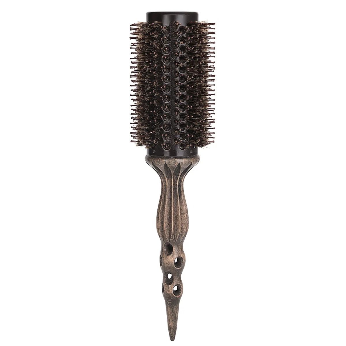 Honeycomb-vented round brush with the largest 6.6 cm barrel