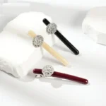 Pavé Crystal Bar Barrette 8.5cm | Slim Acetate Bar OEM - 16