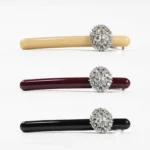 Pavé Crystal Bar Barrette 8.5cm | Slim Acetate Bar OEM - 17