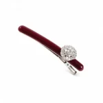 Pavé Crystal Bar Barrette 8.5cm | Slim Acetate Bar OEM - 2