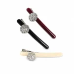 Pavé Crystal Bar Barrette 8.5cm | Slim Acetate Bar OEM - 6