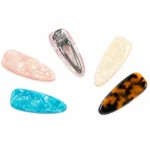 Teardrop Acetate Snap Clip 5.5cm | Seven Colourways OEM - 8