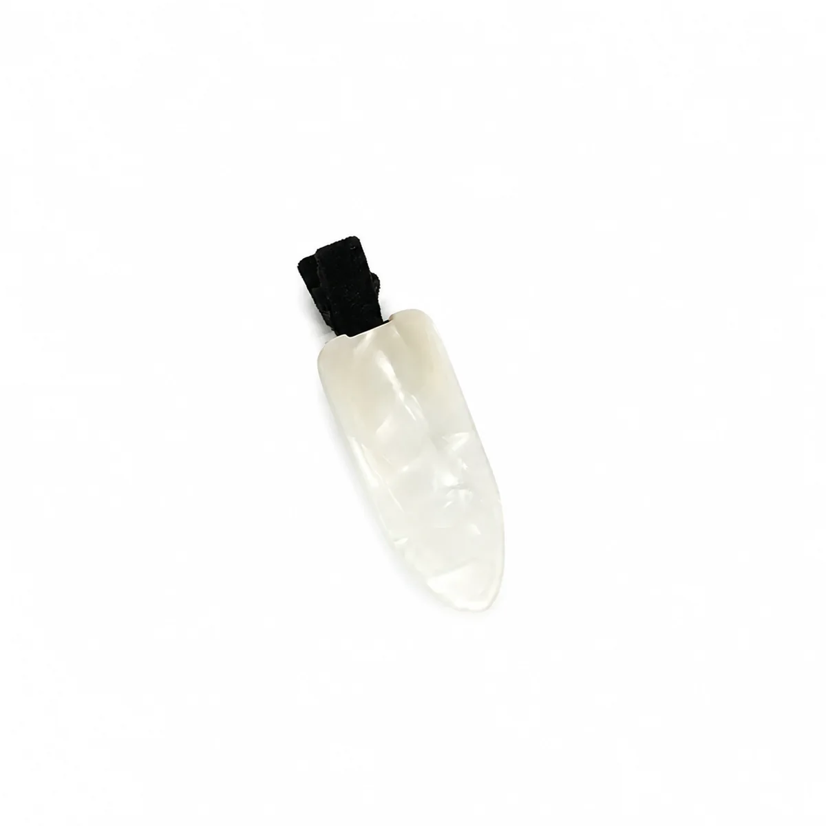 Single pearl white 4mm acetate side clip