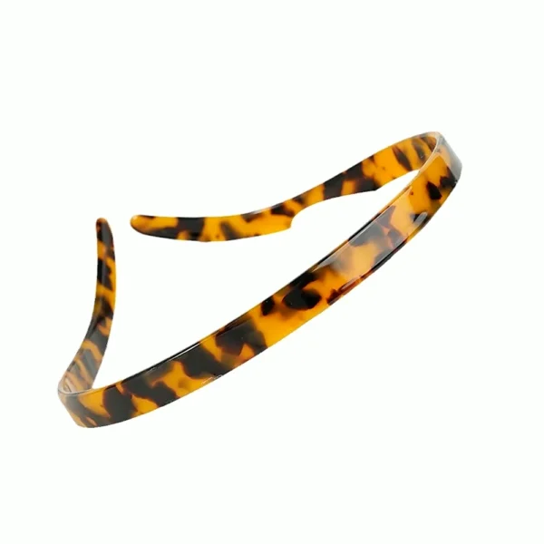 Thin acetate headband in tortoiseshell, 1 cm wide