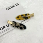 Tortoiseshell Duckbill Hair Clip | Gold Alligator Base OEM - 9