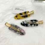 Tortoiseshell Duckbill Hair Clip | Gold Alligator Base OEM - 10