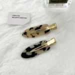 Tortoiseshell Duckbill Hair Clip | Gold Alligator Base OEM - 12